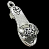 Pendant, Zinc Alloy Jewelry Findings, Shoes 8x23mm, Sold by Bag