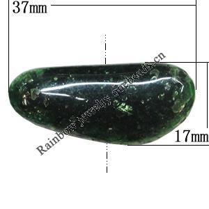 Imitate Gemstone Acrylic Beads, Nugget 37x17mm Hole:3mm, Sold by Bag