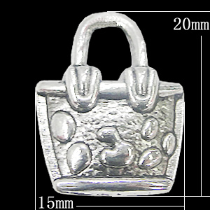 Pendant, Zinc Alloy Jewelry Findings, Bag 15x20mm, Sold by Bag