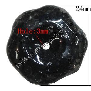 Imitate Gemstone Acrylic Beads, 24mm Hole:3mm, Sold by Bag