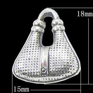 Pendant, Zinc Alloy Jewelry Findings, Bag 15x18mm, Sold by Bag