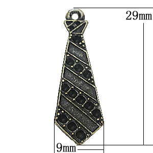 Pendant, Zinc Alloy Jewelry Findings, 9x29mm, Sold by Bag