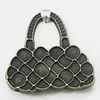 Pendant, Zinc Alloy Jewelry Findings, Bag 20x19mm, Sold by Bag