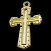 Pendant, Zinc Alloy Jewelry Findings, Cross 20x32mm, Sold by Bag