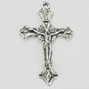 Pendant, Zinc Alloy Jewelry Findings, Cross 22x34mm, Sold by Bag