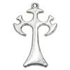 Pendant, Zinc Alloy Jewelry Findings, Cross 17x30mm, Sold by Bag