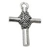 Pendant, Zinc Alloy Jewelry Findings, Cross 18x27mm, Sold by Bag