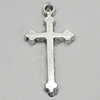 Pendant, Zinc Alloy Jewelry Findings, Cross 14x29mm, Sold by Bag