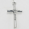 Pendant, Zinc Alloy Jewelry Findings, Cross 14x28mm, Sold by Bag