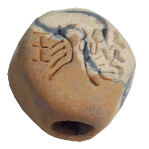 Handmade Pottery Clay Beads, About:15x14mm Hole:Approx 4mm, Sold by Bag