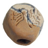 Handmade Pottery Clay Beads, About:15x14mm Hole:Approx 4mm, Sold by Bag