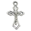 Pendant, Zinc Alloy Jewelry Findings, Cross 18x31mm, Sold by Bag