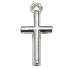 Pendant, Zinc Alloy Jewelry Findings, Cross 9x17mm, Sold by Bag