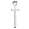 Pendant, Zinc Alloy Jewelry Findings, Cross 7x25mm, Sold by Bag