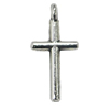 Pendant, Zinc Alloy Jewelry Findings, Cross 8x16mm, Sold by Bag