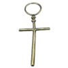 Pendant, Zinc Alloy Jewelry Findings, Cross 34x82mm, Sold by Bag