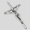 Pendant, Zinc Alloy Jewelry Findings, Cross 31x58mm, Sold by Bag