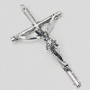 Pendant, Zinc Alloy Jewelry Findings, Cross 31x58mm, Sold by Bag