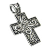 Pendant, Zinc Alloy Jewelry Findings, Cross 25x38mm, Sold by Bag