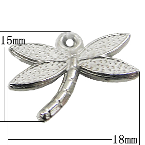 Pendant, Zinc Alloy Jewelry Findings, Dragonfly 18x15mm, Sold by Bag