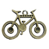 Pendant, Zinc Alloy Jewelry Findings, Bike 34x23mm, Sold by Bag