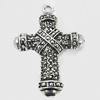 Pendant, Zinc Alloy Jewelry Findings, Cross 43x59mm, Sold by Bag