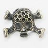 Pendant, Zinc Alloy Jewelry Findings, Skeleton 23x18mm, Sold by Bag