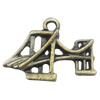 Pendant, Zinc Alloy Jewelry Findings, 23x18mm, Sold by Bag