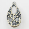 Pendant, Zinc Alloy Jewelry Findings, Teardrop 13x26mm, Sold by Bag