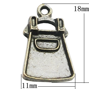 Pendant, Zinc Alloy Jewelry Findings, 11x18mm, Sold by Bag