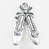 Pendant, Zinc Alloy Jewelry Findings, Shoes 12x21mm, Sold by Bag