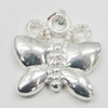 Pendant, Zinc Alloy Jewelry Findings, Butterfly 17x17mm, Sold by Bag
