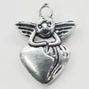 Pendant, Zinc Alloy Jewelry Findings, 14x17mm, Sold by Bag