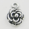 Pendant, Zinc Alloy Jewelry Findings, Flower 10x14mm, Sold by Bag
