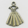 Pendant, Zinc Alloy Jewelry Findings, Dress 13x20mm, Sold by Bag