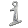 Pendant, Zinc Alloy Jewelry Findings, Letter 8x19mm, Sold by Bag