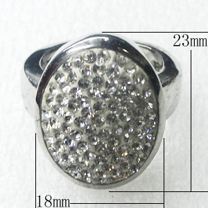 Stainless Steel Rings, 18x23mm, Sold by PC