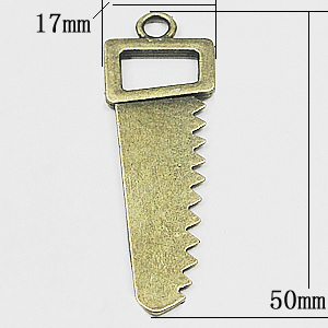 Pendant, Zinc Alloy Jewelry Findings, 17x50mm, Sold by Bag