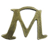 Pendant, Zinc Alloy Jewelry Findings, Letter 50x39mm, Sold by Bag