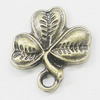 Pendant, Zinc Alloy Jewelry Findings, Flower 15x16mm, Sold by Bag