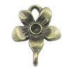 Connectors, Zinc Alloy Jewelry Findings, Flower 13x17mm, Sold by Bag