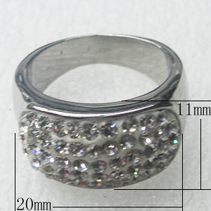 Stainless Steel Rings, 20x11mm, Sold by PC