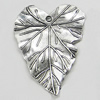 Pendant, Zinc Alloy Jewelry Findings, Leaf 26x34mm, Sold by Bag