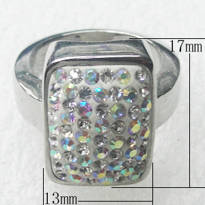Stainless Steel Rings, 13x17mm, Sold by PC