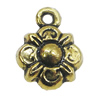 Pendant, Zinc Alloy Jewelry Findings, Flower 10x14mm, Sold by Bag
