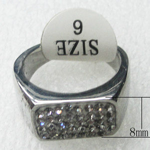 Stainless Steel Rings, 8mm, Sold by PC