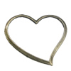 Pendant, Zinc Alloy Jewelry Findings, Hollow Heart 40x34mm, Sold by Bag