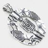 Pendant, Zinc Alloy Jewelry Findings, 57x72mm, Sold by Bag