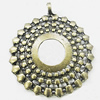 Pendant, Zinc Alloy Jewelry Findings, 66x77mm, Sold by Bag