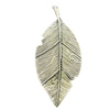 Pendant, Zinc Alloy Jewelry Findings, Leaf 35x83mm, Sold by Bag